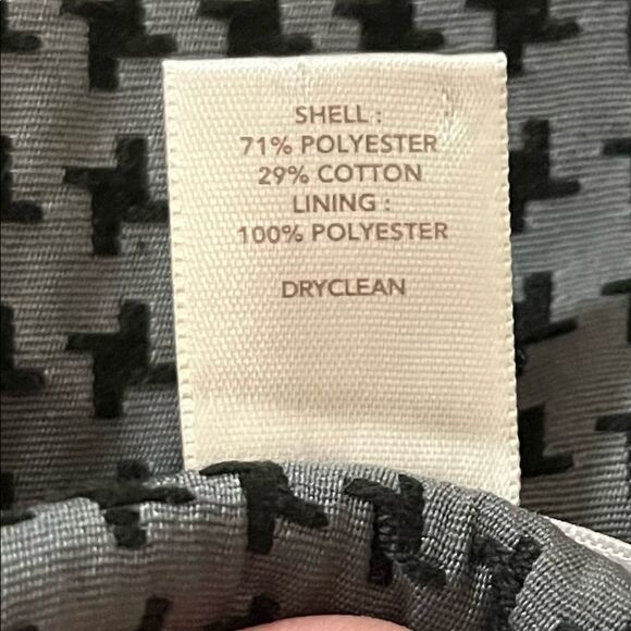 Ann Taylor LOFT Factory Grey & Black Houndstooth Skirt Size 6 - Picture 5 of 6